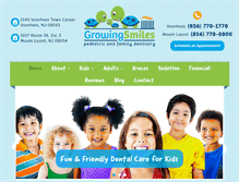 Tablet Screenshot of mygrowingsmile.com